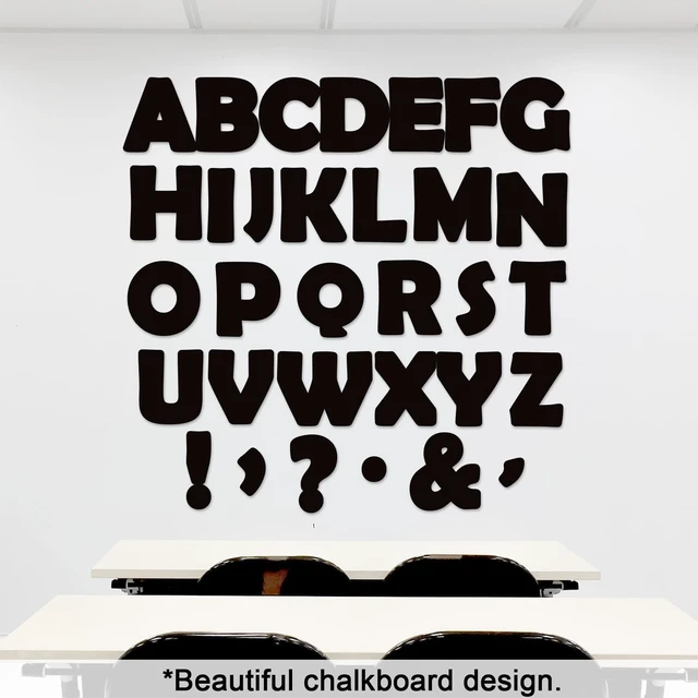 Alt view image 4 of 7 - 300 PCS Large 7" Font Letters and Punctuation Set, Black Classroom Alphabet Cutout for Bulletin Board Display Home School, A Great Helper to Inspire Students' Learning Interest