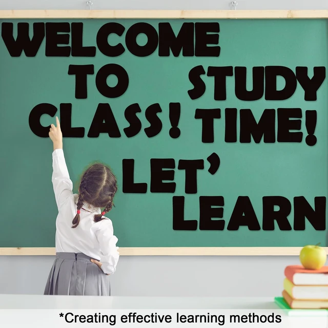 Alt view image 5 of 7 - 300 PCS Large 7" Font Letters and Punctuation Set, Black Classroom Alphabet Cutout for Bulletin Board Display Home School, A Great Helper to Inspire Students' Learning Interest