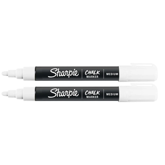 Alt view image 3 of 7 - Chalk Marker, Wet Erase Markers, White, 2 Count (Pack of 2)