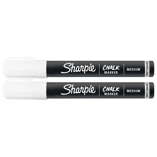 Alt view image 5 of 7 - Chalk Marker, Wet Erase Markers, White, 2 Count (Pack of 2)