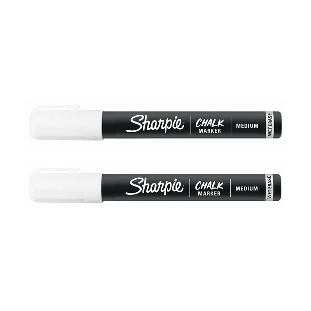 Alt view image 4 of 7 - Chalk Marker, Wet Erase Markers, White, 2 Count (Pack of 2)
