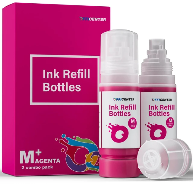 Main image of Ink Refill Bottles Magenta Compatible Replacement for T502 ET-4760 ET-2760 ET-2750 ET-2720 ET-3760 ET-2850 ET-3710 ET-3850 ET-3750 ET-2803 ET-3930 ET-2980 ET-2988 Printer(2 * 80ml)