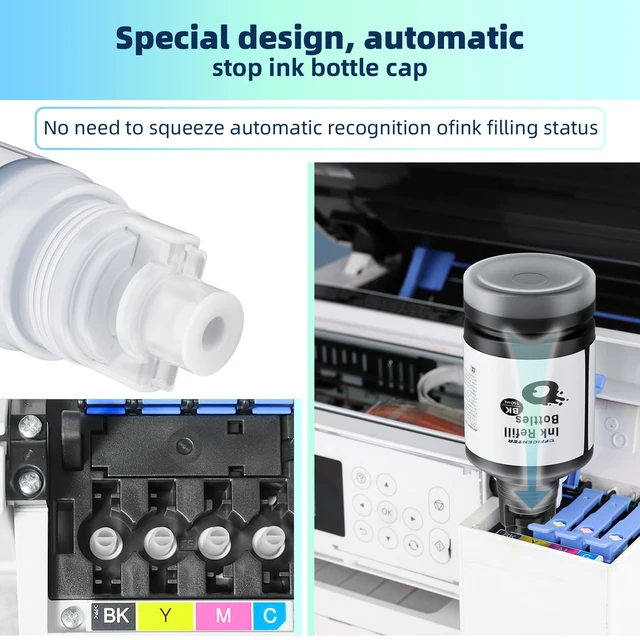 Alt view image 4 of 6 - Ink Refill Bottles Magenta Compatible Replacement for T502 ET-4760 ET-2760 ET-2750 ET-2720 ET-3760 ET-2850 ET-3710 ET-3850 ET-3750 ET-2803 ET-3930 ET-2980 ET-2988 Printer(2 * 80ml)