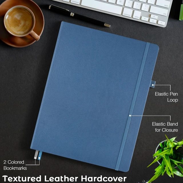 Alt view image 5 of 6 - Blank Notebook Hardcover Sketch Book, 8.5 x 11 Blank Journal No Bleed Paper Large Thick Paper Sketch Book for Drawing Art, Unlined Notebook Journal for Women Men, A4 Leather Sketchbook, Lay Flat, Blue