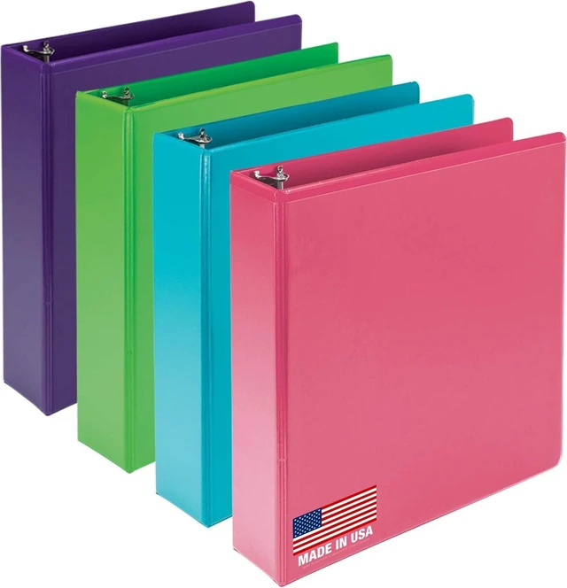 Main image of BioBinder 2 Inch (4-Pack) - Durable Plant-Based 3 Ring View Binder, USDA Certified Biobased, Customizable Nonstick Cover & Spine - 425 Sheet Capacity, Letter Size School Office Organizer