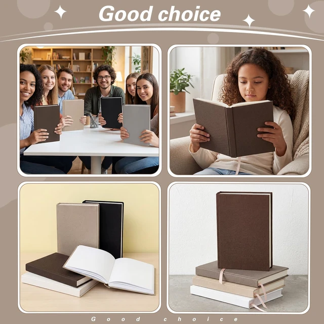 Alt view image 6 of 6 - 6 Pack Stretchable Book Covers 6-9 Inch Colored Fabric Reusable Book Protector Sleeve for Hardcovers Textbook Protection Supplies(Brown)