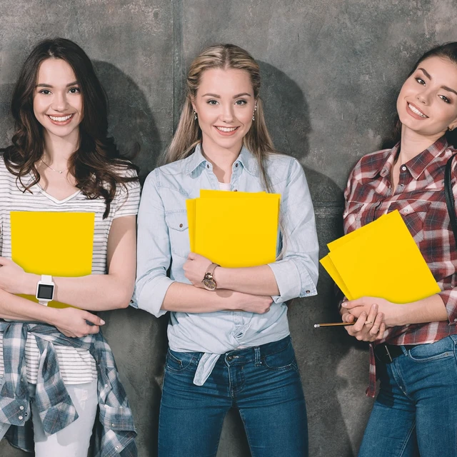Alt view image 6 of 6 - 50 Pcs 2 Pocket Glossy Paper Folders Glossy Paper Laminated Portfolios, Letter Size, Presentation Folders with Pockets for Office Teacher Worker Supplies(Yellow Color)