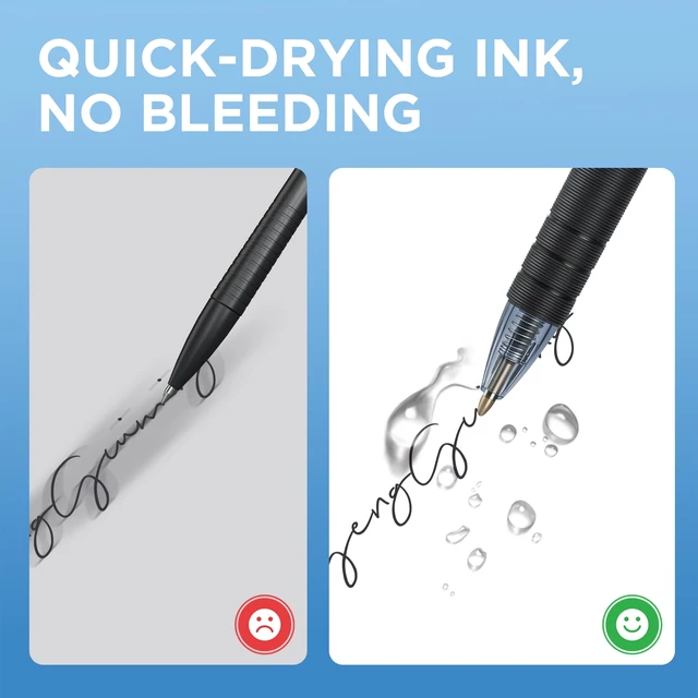 Alt view image 6 of 7 - Pens Bulk,30 Pack Pens Black Ink, 1.0MM Medium Point Ballpoint Pens Smooth Writing, Retractable Pens with Soft Grip, No Bleed,Fast Dry, for Office School Home Use