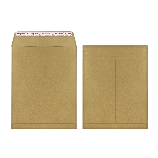 Main image of 120 PCS 10x13 inches Security Catalog Envelopes Printable Self Seal Envelopes, Anti Tear Recycled Kraft Envelopes for Invitation Cards, Pictures, Photos, Documents