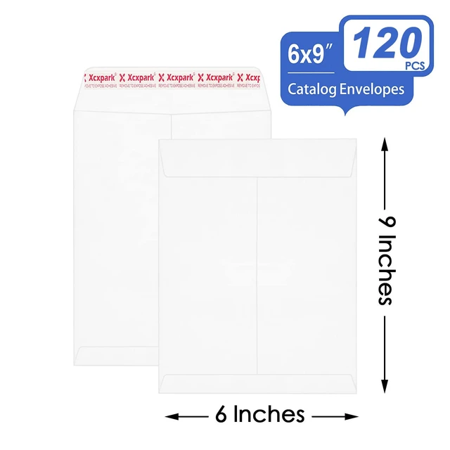 Alt view image 2 of 7 - 120 PCS 6x9 inches Security Catalog Envelopes Printable Self Seal Envelopes, Anti Tear White Envelopes for Invitation Cards, Pictures, Photos, Documents