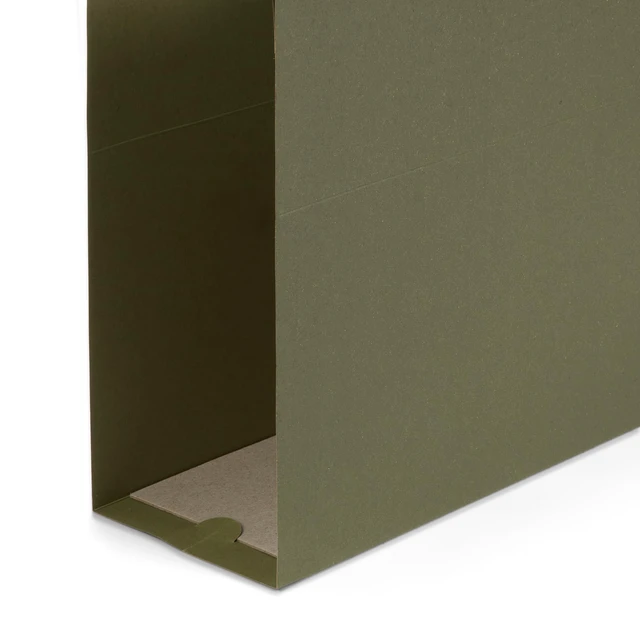 Alt view image 6 of 6 - 25 Legal Size Expandable Hanging File Folders, 4" Standard Green, 12.5pt, 4 in Expansion, Reinforced, Tabs Included, for Legal Charts, Files, and Manuals
