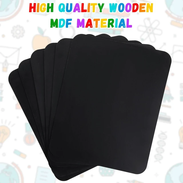 Alt view image 3 of 7 - 12 Pcs Chalk Board for Kid Bulk Double-Sided Chalkboard, 9.5" × 12" Wooden, Frameless, Mini Blackboard, for Kids Student School Classroom Home Restaurant Office Birthday Party Favors