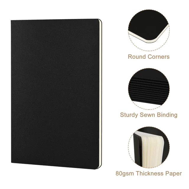 Alt view image 3 of 7 - 180 Pack Kraft Pocket Notebooks Bulk, 3.5 X 5.5 Inches Lined Paper Journaling Notebooks, 30 Sheets/60 Pages, Mini Journal Notebooks for Work, Writing, Traveler Memo Notepad(Black Cover)