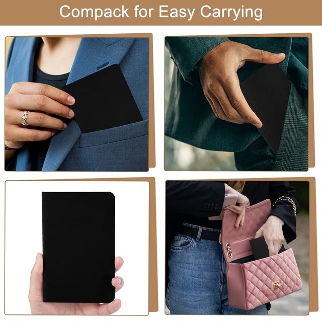 Alt view image 6 of 7 - 180 Pack Kraft Pocket Notebooks Bulk, 3.5 X 5.5 Inches Lined Paper Journaling Notebooks, 30 Sheets/60 Pages, Mini Journal Notebooks for Work, Writing, Traveler Memo Notepad(Black Cover)