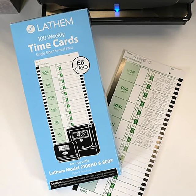 Alt view image 5 of 5 - Weekly Employee Time Card Pack, 100 Count (E8-100) (Pack of 2)