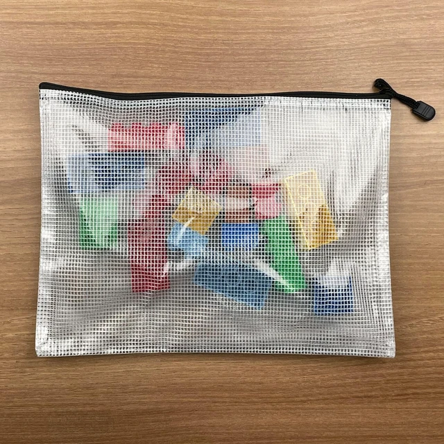 Alt view image 6 of 7 - 24 Pcs Plastic Mesh Zipper Pouch Document Folders Bag Zip File Folders for School Office Supplies, Travel,Puzzles Games Organizing Storage-Black (Inches, 11 * 14 new, 11 x 14 inches)