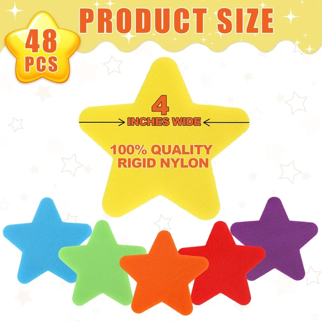 Alt view image 2 of 7 - 48Pcs Star Carpet Spots for Classroom Seat Position Dots Removable Floor Makers for School Rug Decoration Multicolor Sitting Marks for Preschool Elementary Kindergarten Teachers Supplies