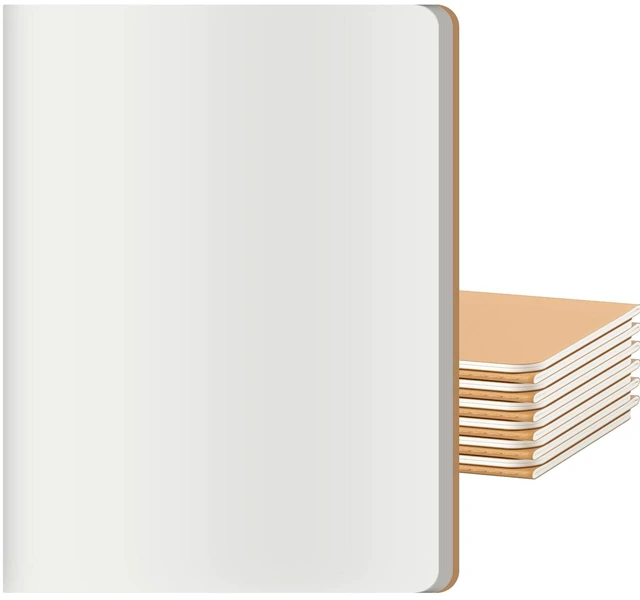 Main image of Large Blank Notebook Journals Bulk with Thick Plain Paper, 60 Pages, 8.5x11 inch, Sketchbook Composition Diary Subject Notebooks Planner for Students Office, Kraft Journal Set, 12 Pack