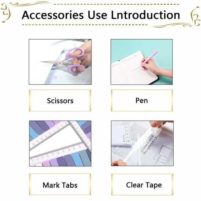 Alt view image 3 of 7 - Office Supplies,Purple Desk Accessories,Stapler and Tape Dispenser Set for Women with Stapler,Tape Dispenser,Staple Remover,Staples,Clips,Scissors and Tabs,Gift for Student,Teacher,Coworkers,Business