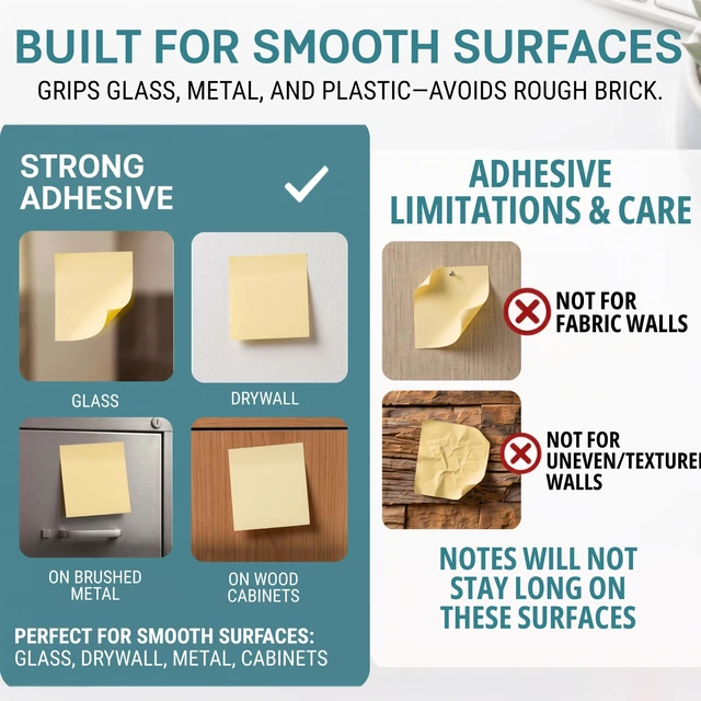 Alt view image 7 of 7 - Sticky Notes 3x3, 24 Pads/2400 Sheets, Strong Self-Adhesive Note Pads 3x3 Sticky Notes Pad, Repositionable, Removes Cleanly, Smooth Thick Paper, Ideal for Home, Office & School