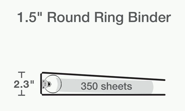Alt view image 2 of 7 - 3 Ring Binders, Binders for School and Office, Durable 1.5 Inch, Round Rings, Holds 350 Sheets, ClearVue Presentation View, Non-Stick, Assorted Colors, 4 Pack (1017673)