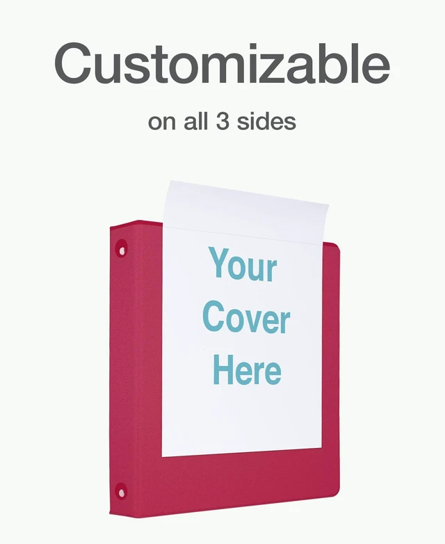 Alt view image 5 of 7 - 3 Ring Binders, Binders for School and Office, Durable 1.5 Inch, Round Rings, Holds 350 Sheets, ClearVue Presentation View, Non-Stick, Assorted Colors, 4 Pack (1017673)