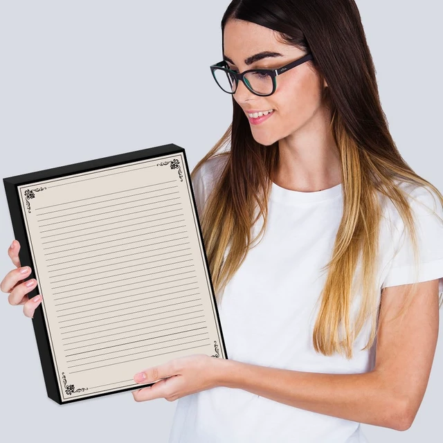 Alt view image 6 of 7 - (3-Pack) Vintage Lined Paper - 150 Sheets Stationary Paper for Writing Letters, 100gsm, Stationery for Writing Letters, Invitations, Stationery Writing Papers, 8.5'' x 11''