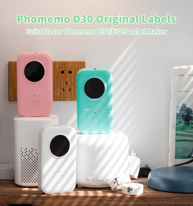 Alt view image 5 of 7 - D30 Thermal Labels, 0.55'' x 1.18'' Self-Adhesive Cute Stickers Ideal for home storage, office, school supplies, kitchen jar marking & daily classification, Sleek Labeling, No Curl or Peel