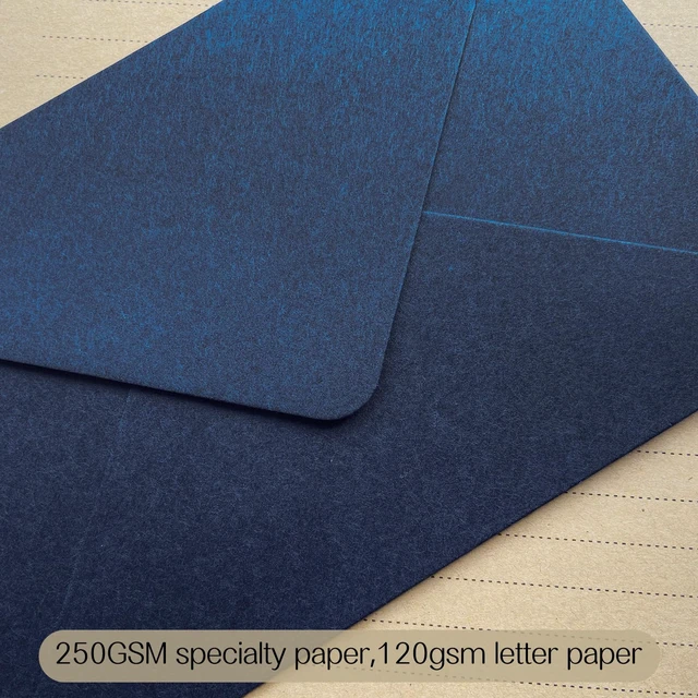 Alt view image 4 of 7 - Premium Velvet-Touch Stationery Set - Unique Design with 24 Writing Sheets, 12 Envelopes (4x6) - Elegant Writing Kit for Love Letters & Party Invitations(Blue)