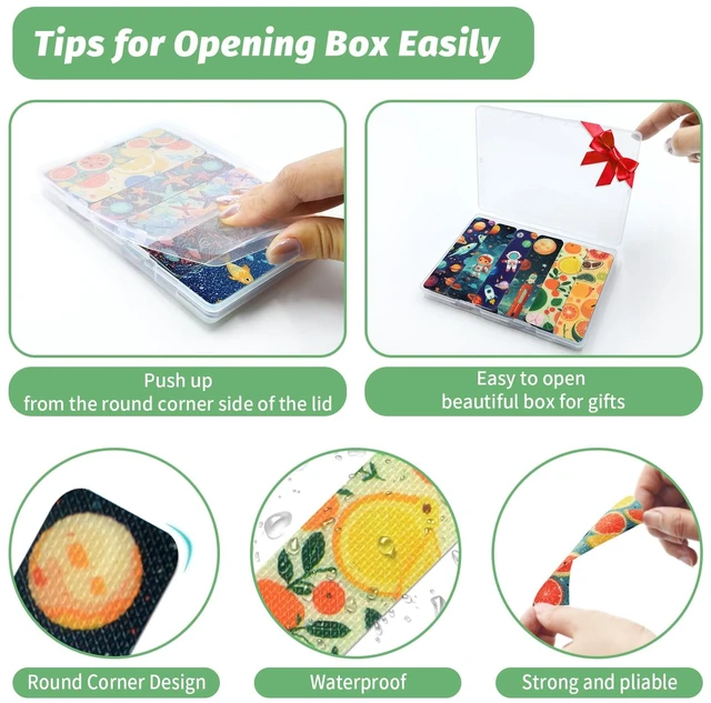 Alt view image 3 of 6 - 72 Pieces Anxiety Sensory Stickers with Storage Box - Sensory Stickers 2 Textured Surface - Fidget Strips for Office Desk Adult Stress (Cartoon)