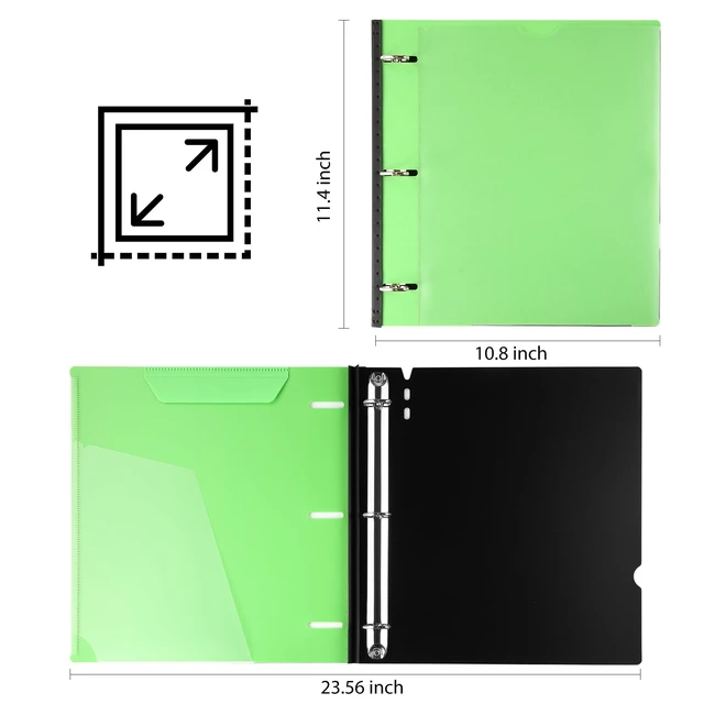 Alt view image 6 of 6 - 1 Inch Telescoping 3 Ring Binder-12PCS, Flexible Binder with Customized Front Cover, Holds 8.5x11 Paper, School Office Supplies, 4 Colors