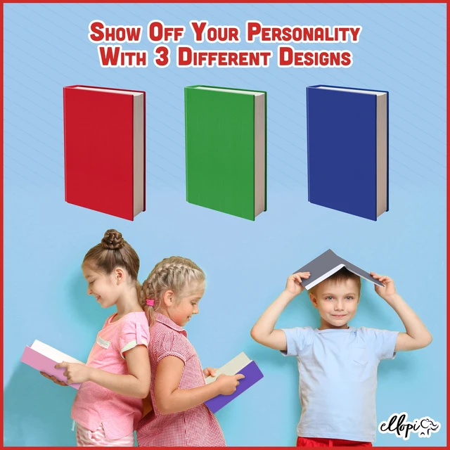 Alt view image 2 of 7 - Jumbo, Stretchable Book Cover Solid Colors 3 Pack. Fits Most Hardcover Textbooks Up to 9" x 11". Adhesive-Free, Nylon Fabric Protectors are A Needed School Supply for Students Washable and Reusable
