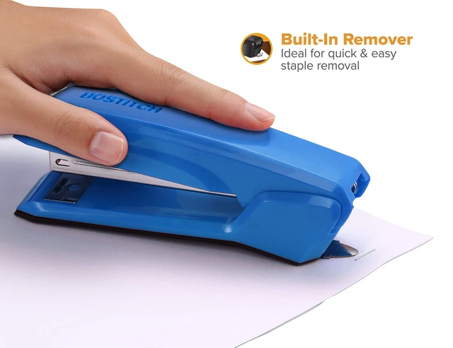 Alt view image 6 of 7 - Office Ascend 3 in 1 Stapler, 20 Sheet Capacity, Integrated Remover & Staple Storage, 42 Staples Included, Lightweight, Blue