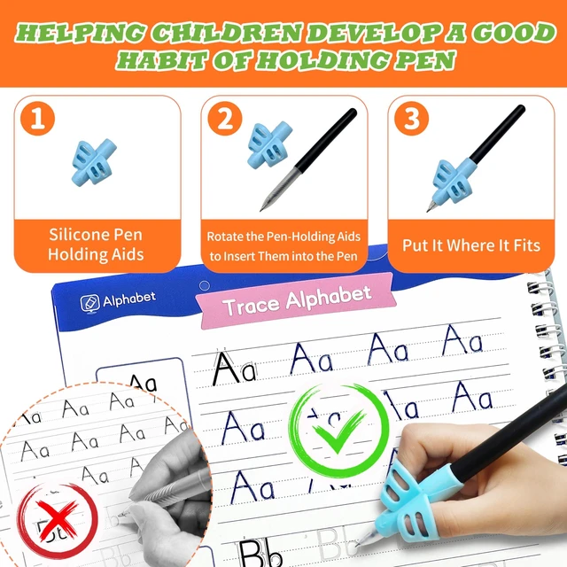 Alt view image 6 of 7 - Magic Grooved Writing Practice for Kids, Reusable Grooved Workbook Handwriting Practice for Kids Ages 3-8 - with Disappearing Ink, Letters Numbers & Tracing Books, Large Preschool Gift Set
