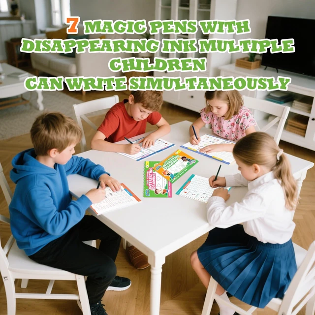 Alt view image 5 of 7 - Magic Grooved Writing Practice for Kids, Reusable Grooved Workbook Handwriting Practice for Kids Ages 3-8 - with Disappearing Ink, Letters Numbers & Tracing Books, Large Preschool Gift Set