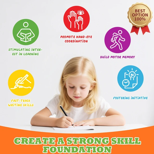 Alt view image 7 of 7 - Magic Grooved Writing Practice for Kids, Reusable Grooved Workbook Handwriting Practice for Kids Ages 3-8 - with Disappearing Ink, Letters Numbers & Tracing Books, Large Preschool Gift Set