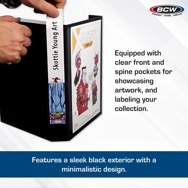 Alt view image 7 of 7 - Comic Book Stor-Folio Travel Cases, Holds 15 Bagged Comics, 2 Pack Hard magnetic folios hold 15 bagged and boarded or about 20 loose comics, with label pockets for conventions and storage