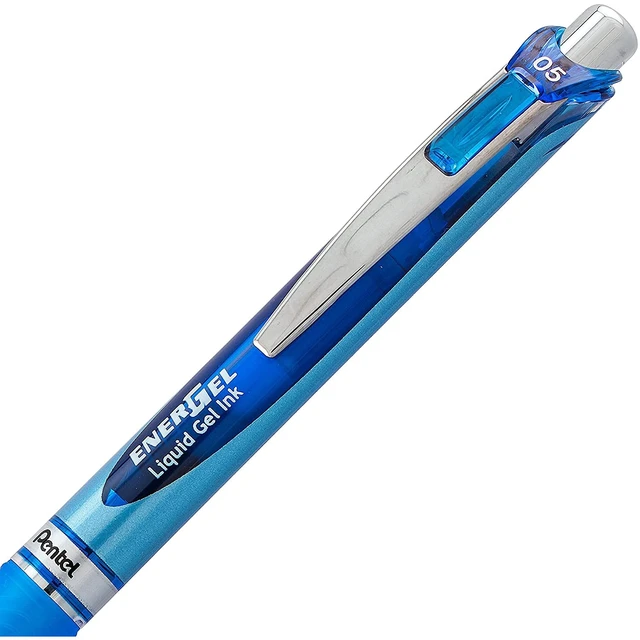 Alt view image 5 of 7 - Energel 0.5 mm Rtx Retractable, 12 Pack of 6 Black & 6 Blue Ink Pens Needle Tip, Pens 0.5 mm Fine Point