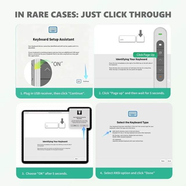 Alt view image 6 of 6 - Presentation Clicker for Powerpoint Presentations, White, A Long-Range Wireless Presenter Remote, Magnetic USB Receiver, PowerPoint Clicker Compatible with Windows/Android/macOS/Linux