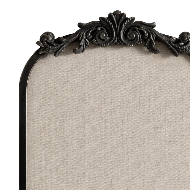 Alt view image 7 of 7 - Arendahl Arch Pinboard, 13 x 25, Black, Framed Arched Ornate Vintage Cork Board for Use as Motivational Vision Board or Wall Organizer