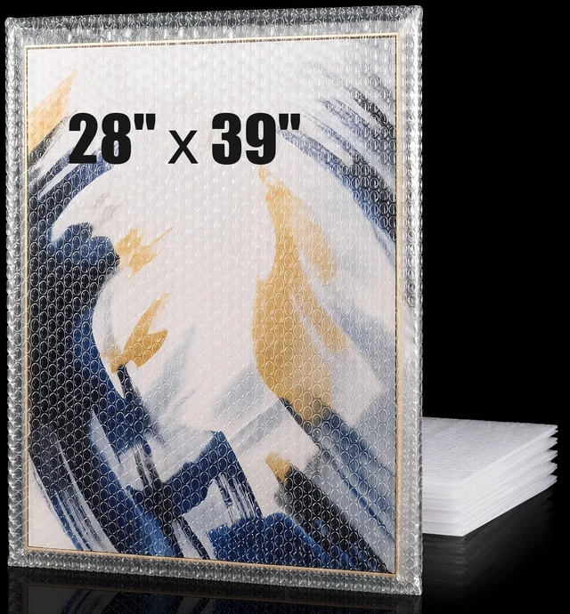 Main image of 5 Pack 28 * 39 Inch Extra Large Bubble Pouches for Packing Shipping Bubble Bag Protect Shockproof Cushion for Moving Shipping, Artwork Fragile Dish Plate Mirror TV Musical Instrument Electronic