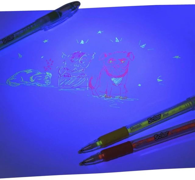 Alt view image 5 of 5 - Solar Pop Neon Gel Pen, 0.6mm Fine Line, Assorted Colors, Pack of 4 (K96BP4M)