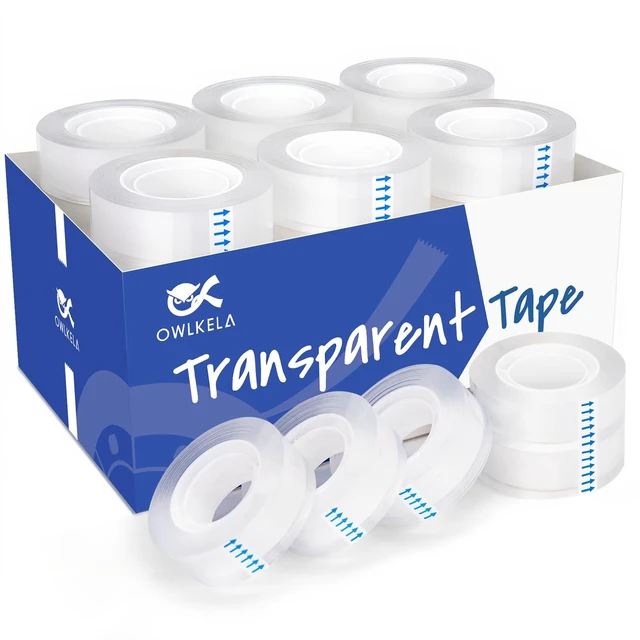 Main image of 30 Rolls Tape Refills, Clear, 0.7" x 1000" Transparent Glossy Tape, All-Purpose, Ideal for Office, Home and School