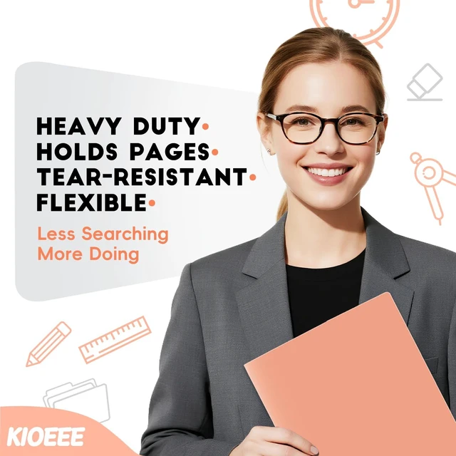 Alt view image 3 of 7 - Plastic Folders with Pockets,Heavy Duty Plastic Folders with 2 Pocket and Business Card Slot,Fit Letter Size Paper,Assorted Color for School and Office (48)