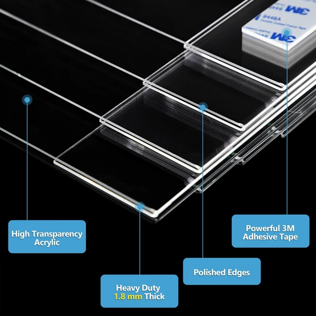 Alt view image 6 of 7 - Acrylic Sign Holder 8.5 x 11 Wall Mount Vertical, No Drilling, 12 Pack Clear Plastic Display Frames with Tape, Portrait Display for Flyers, Posters & Menus, for Home, Offices, Restaurants,