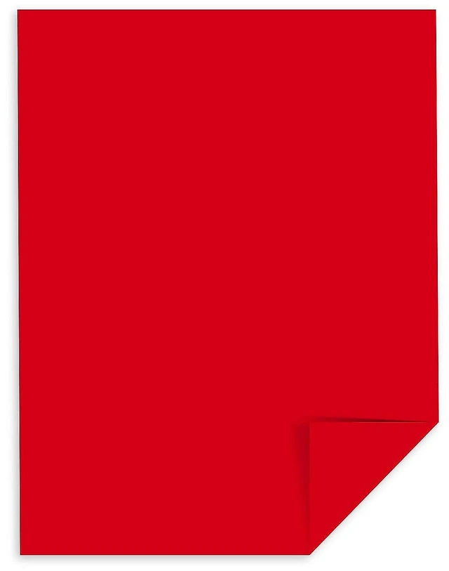 Alt view image 2 of 6 - Color Paper, 8.5 x 11, 24 lb/89 gsm, Re-Entry Red, 500 Sheets (21558)