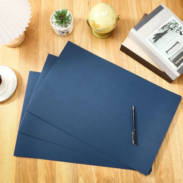 Alt view image 5 of 6 - 40 Pcs Pressboard Report Cover, 3" Capacity Presentation Binder Folder with Metal Prong Paper Fastener to Neatly Bind Reports Proposals Transcripts, Other Documents (11x17 Inch,Blue)