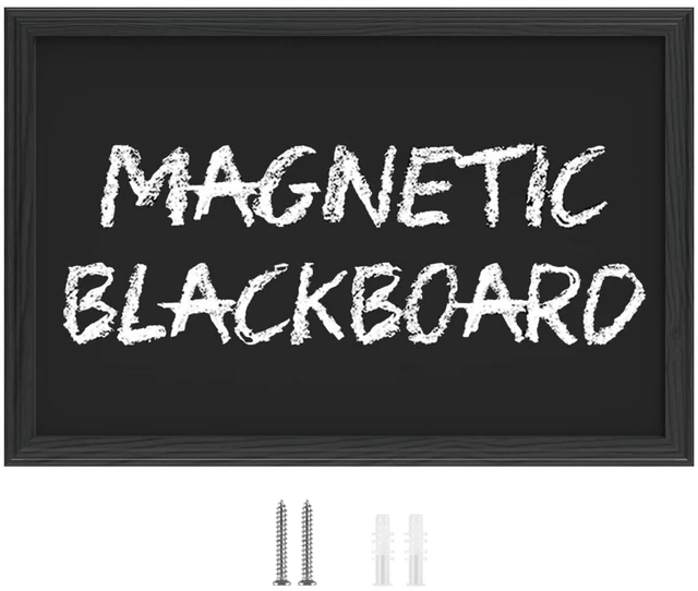Main image of Chalkboard,Magnetic Chalk Board with Wood Frame, 23.6" x 35.4",Black Wall mounted Chalk Board for Wedding, Kitchen, Bar, Restaurant, Menu & Home Decor, Horizontal or vertical Hanging Chalkboards