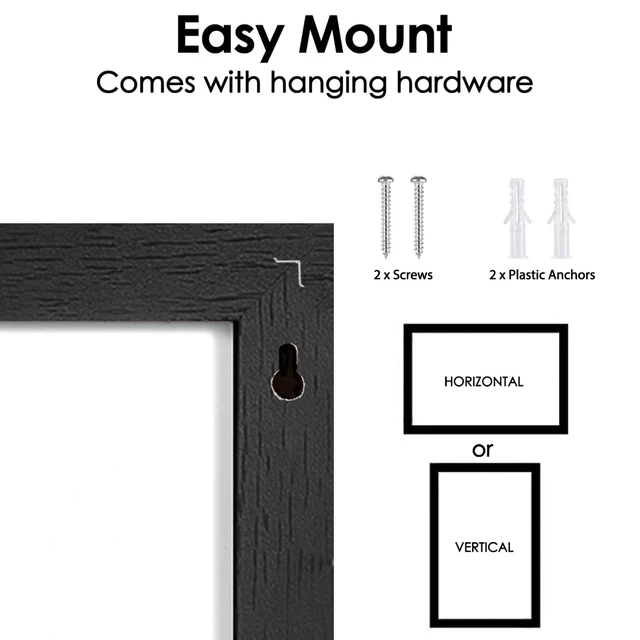 Alt view image 3 of 7 - Chalkboard,Magnetic Chalk Board with Wood Frame, 23.6" x 35.4",Black Wall mounted Chalk Board for Wedding, Kitchen, Bar, Restaurant, Menu & Home Decor, Horizontal or vertical Hanging Chalkboards