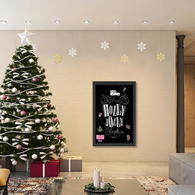 Alt view image 7 of 7 - Chalkboard,Magnetic Chalk Board with Wood Frame, 23.6" x 35.4",Black Wall mounted Chalk Board for Wedding, Kitchen, Bar, Restaurant, Menu & Home Decor, Horizontal or vertical Hanging Chalkboards